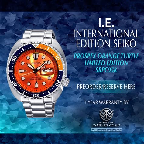 Buy Seiko International Edition Prospex Turtle Orange Automatic Asia