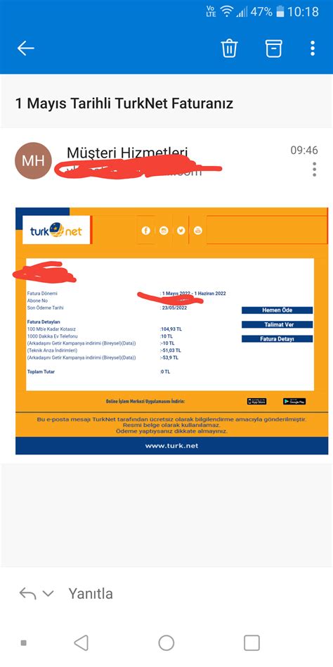 Turknet Fatura Sorunu Detayl Fatura Isteme Turknet Leti Im