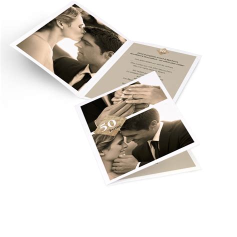 Einladungskarten Goldene Hochzeit | ROSSMANN Fotowelt