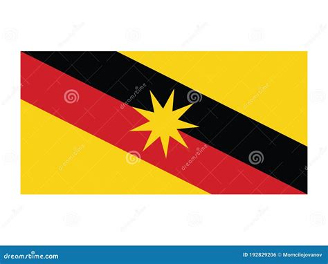 Flag Of Sarawak State Stock Vector Illustration Of Territory 192829206