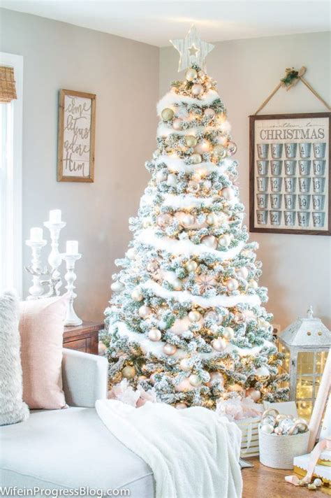 Blush And Rose Gold Christmas Tree