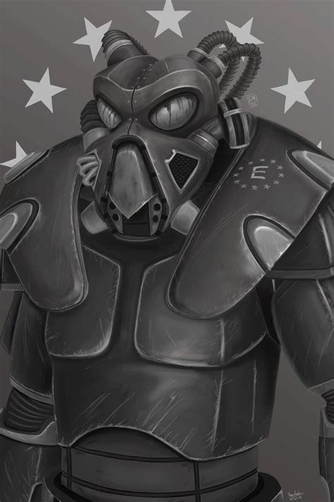 An Enclave Soldier In X 01 Advanced Power Armor Fallout Art Fallout