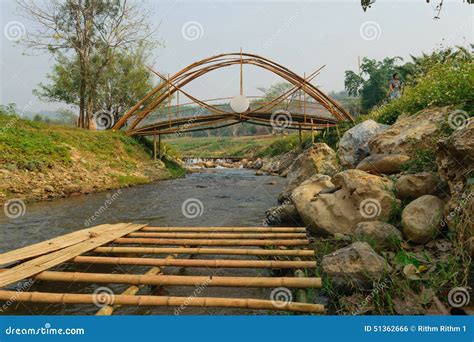Bamboo Bridge Stock Photo Image Of Footbridge High 51362666