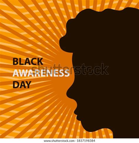 Silhouette Woman Black Awareness Day Vector Stock Vector Royalty Free