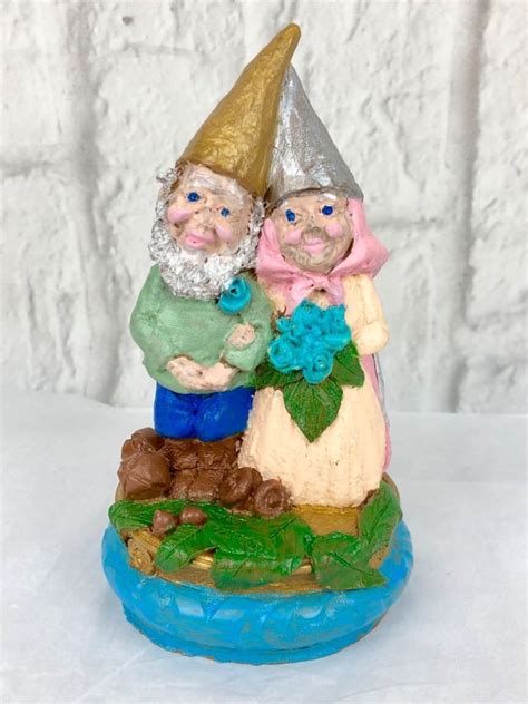 Vintage 1987 Tom Clark Gnomes Bride And Groom Figurine Collectible