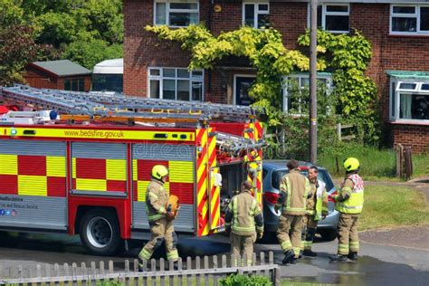 Fire Service Uk Attending A Fire Editorial Stock Image Image Of