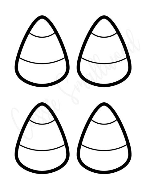 Cute Candy Corn Templates Black And White Color Cassie Smallwood Candy Corn Crafts