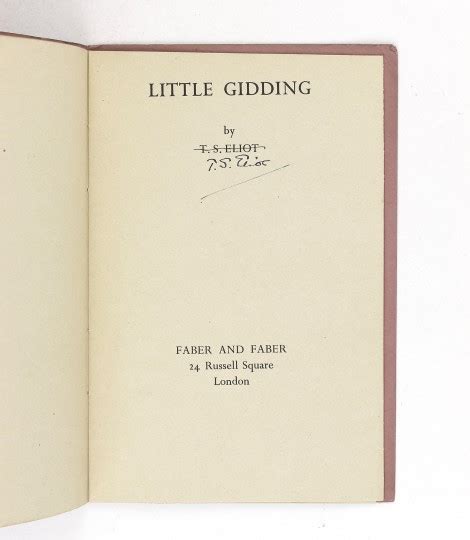 Little Gidding By Eliot T S Jonkers Rare Books