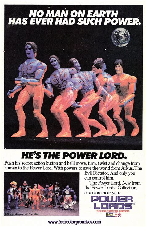 Comic Book Ad For Power Lords 1983 Toy Line By Model Company Revell A