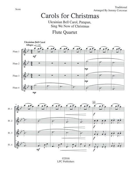 Carols For Christmas A Medley For Flute Quartet By Traditional
