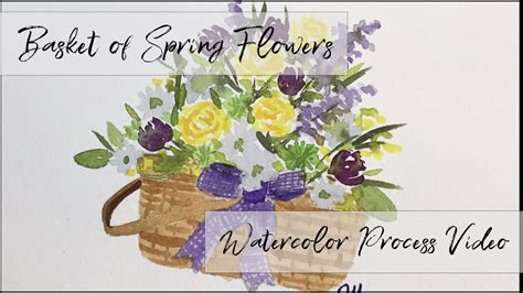 Add a basket full of flowers on the rack or in the front of the cycle. Basket of Spring Flowers Watercolor Process - YouTube