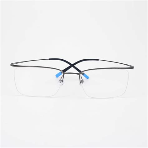 titanium glasses frame men 2020 vintage half rim optical clear eye glasses myopia prescription
