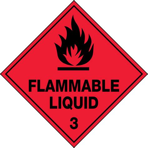 Hazchem Labels Flammable Liquid 3 Hazchem Signs USS