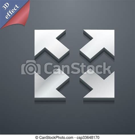 Full Screen Icon Symbol 3d Style Trendy Modern Design With Space For