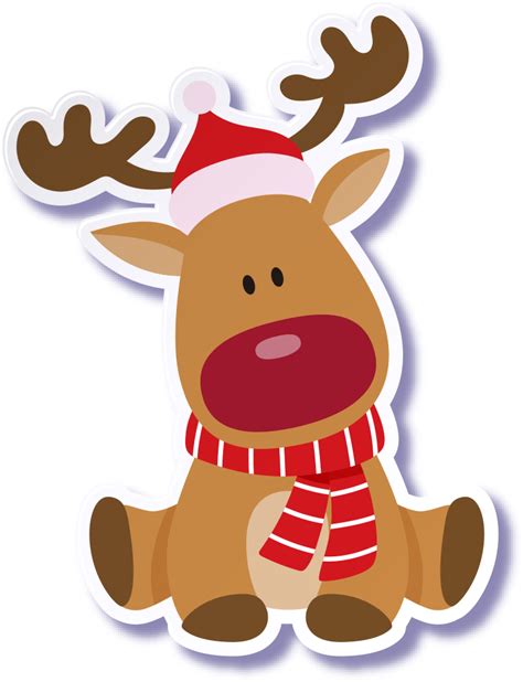 Dibujos Animados Lindo Navidad Santa Claus Abrazo Reno Vector Png