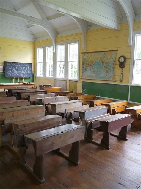 Old School Classroom With Desks V Stock Photo Image Of Class