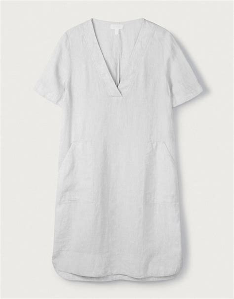 Linen V Neck Dress All Clothing Sale The White Company Us