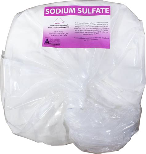 40 Lb Natural Sodium Sulfate Food Grade Fcc 99 Granular Anhydrous
