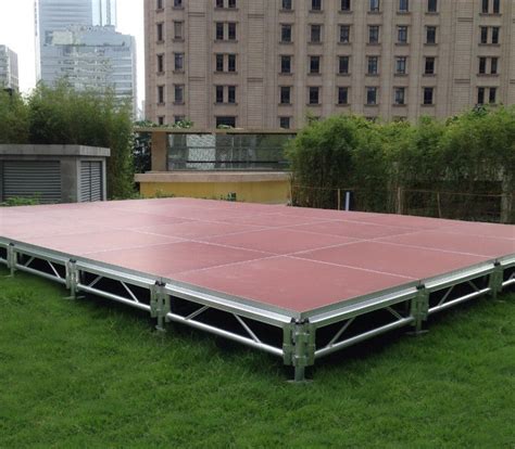 4ft 4ft 6082 Aluminum Movable Stage Platform 18mm Thinkness Anti Slip