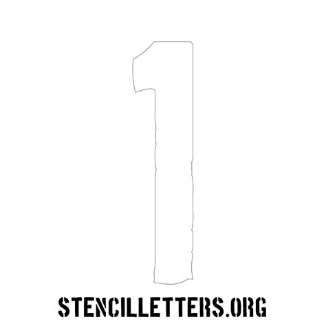 5 Inch Free Printable Individual 244 Stone Number Stencils Stencil