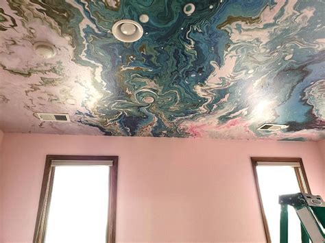 How To Install Peel And Stick Ceiling Wallpaper Eclectic Twist