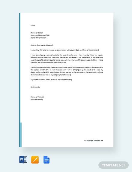 Announcement letters should be written in a straightforward manner stating all the necessary facts. FREE Doctor Appointment Request Letter Template: Download ...