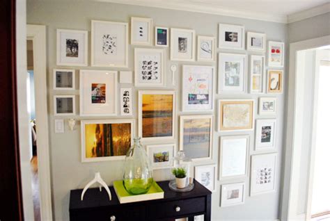 Don't like round light but maybe it would look too vacant without it? Gallery Walls & Photo Walls