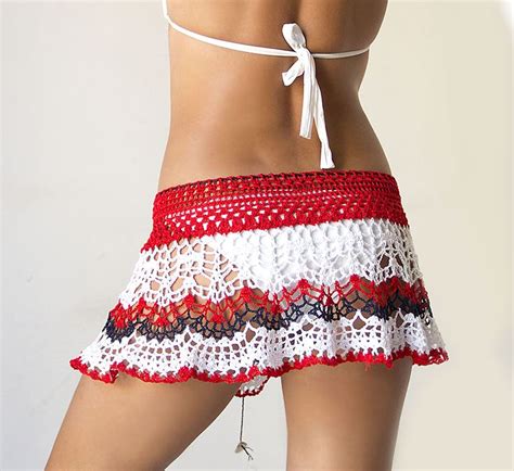 Crochet Beach Skirt Cover Up Boho Falda Mini Pattern Etsy Crochet