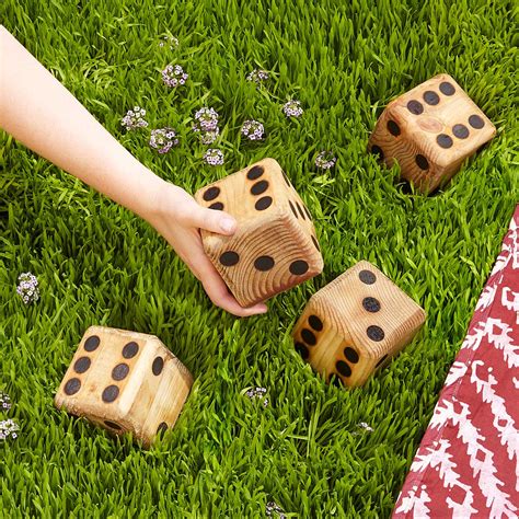 Yard Dice Backyard Games Dice Wooden Game Uncommon Goods