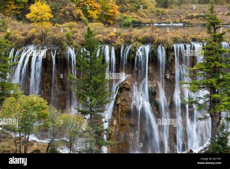 Jiuzhaigou National Park Nuorilang Fall China Asia Province