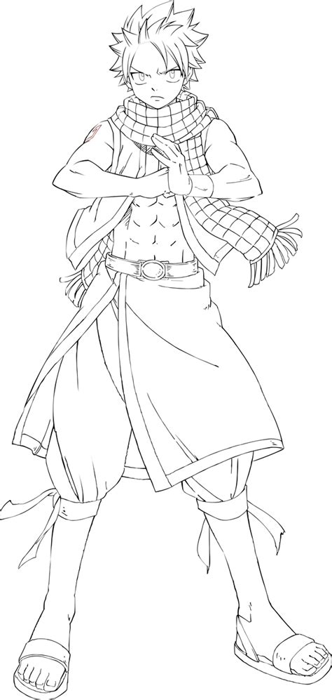Fairy Tail Natsu Full Body Coloring Pages