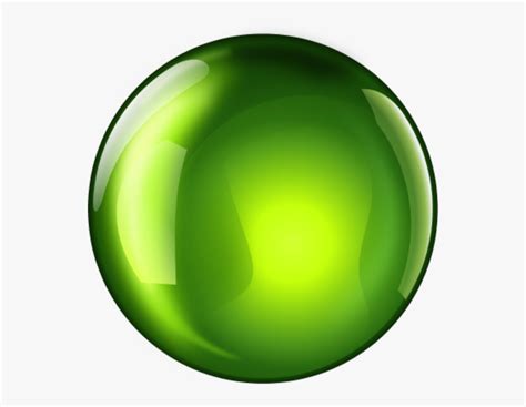 Shiny Blue Sphere - 3d Green Ball Png , Free Transparent Clipart