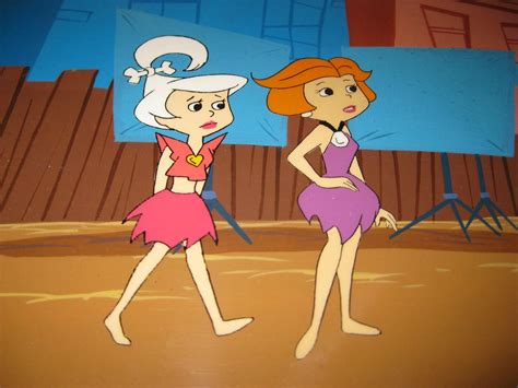 Hanna Barbera Flintstones Meet The Jetsons Signed Production Background Sexiz Pix