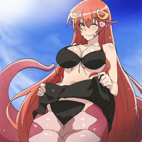 Miia Black Swimsuit Monster Musume Daily Life With Monster Girl Know Your Meme