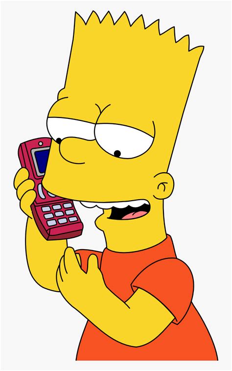 Bart Clipart Gangsta Bart Simpson On His Phone Free Transparent