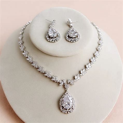 Buy Wedding Ornaments Zirconia Crystal Jewelry Set