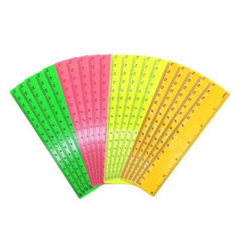Buy Chrisw 20 Pack Clear Plastic Ruler 6 Inch Straight Ruler Flexible