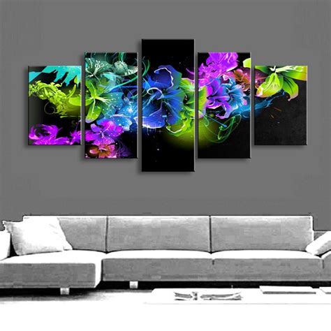 Hd Print Painting Modular Pictures Home Decoration 5 Panel Colorful