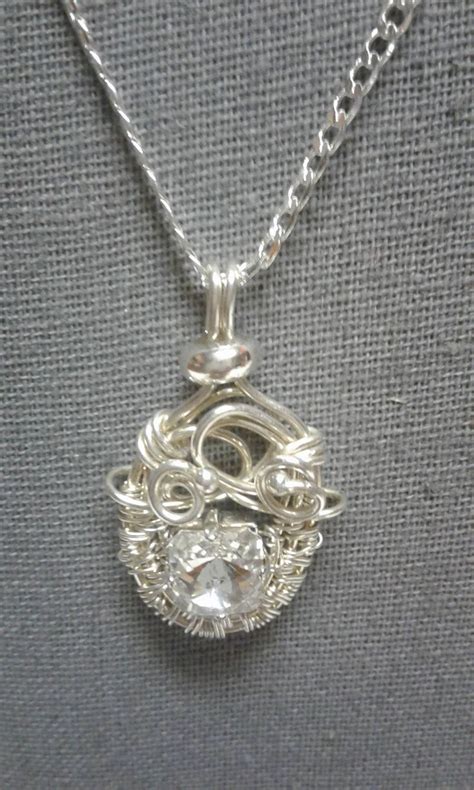 Fine Silver Pendant With Herkimer Diamonds Hung On A Silver Chain