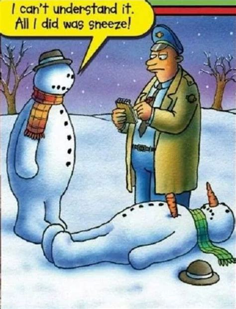 Dont Sneeze Funny Cartoons Christmas Humor Snowman Cartoon
