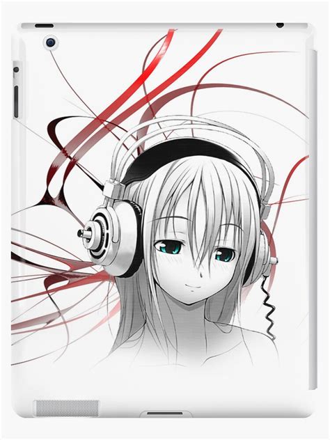 Anime Girl Headphones 15 Ipad Cases And Skins By Tmwilson Redbubble