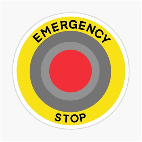 E Stop Sticker By Jasmineclarino Redbubble