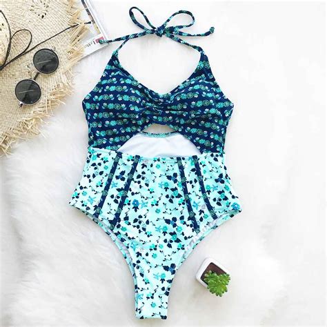 Cupshe Close To Nature Print One Piece Swimsuit Push Up Bathing Suit