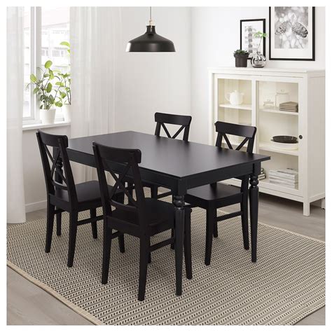 Check the product information tab. INGATORP Extendable table - black. Find it here - IKEA | Dining table black, Black kitchen table ...