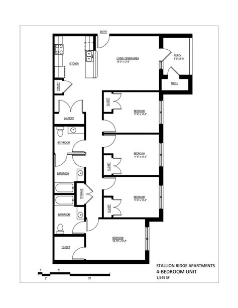 4 Bedroom Floor Plan With Dimensions Uperplans