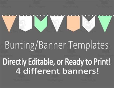 Editable Bunting And Banners By Teach Simple