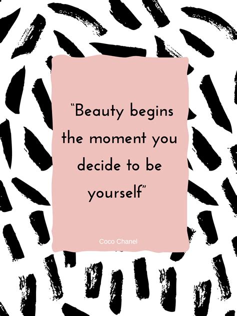 Fashion Quotes Beauty Begins The Moment You Decide To Be Yourself