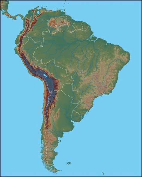Image Result For Large Lakes In South America Map South America Map