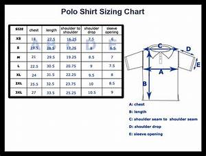 Polo Shirt Sizing Chart