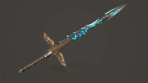 3d Model Sword Of Heaven Vr Ar Low Poly Cgtrader